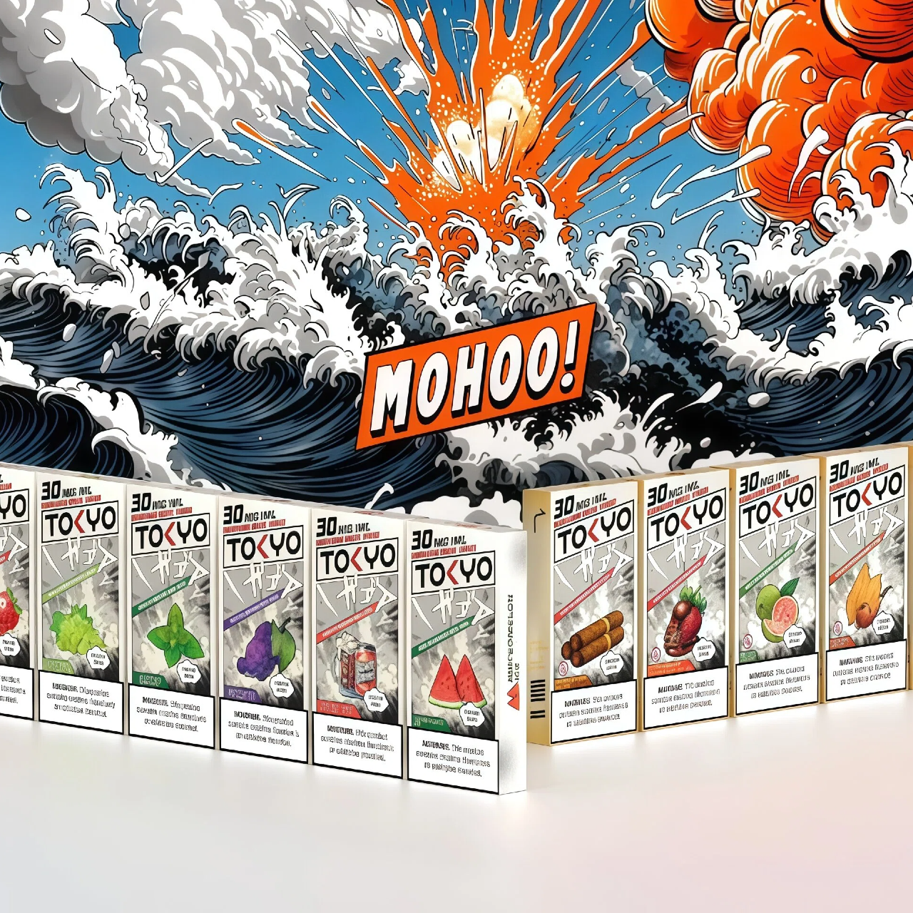 【39種口味】東京魔盒電子煙彈 - 12ML大容量,10000口超長續航,3%尼古丁含量,Type-C充電接口